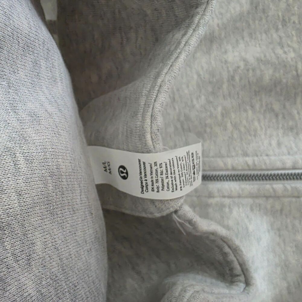 NWT Lululemon Scuba Oversized Funnel Neck Half Zip Womens M/L Heather Gray - Picture 5 of 5